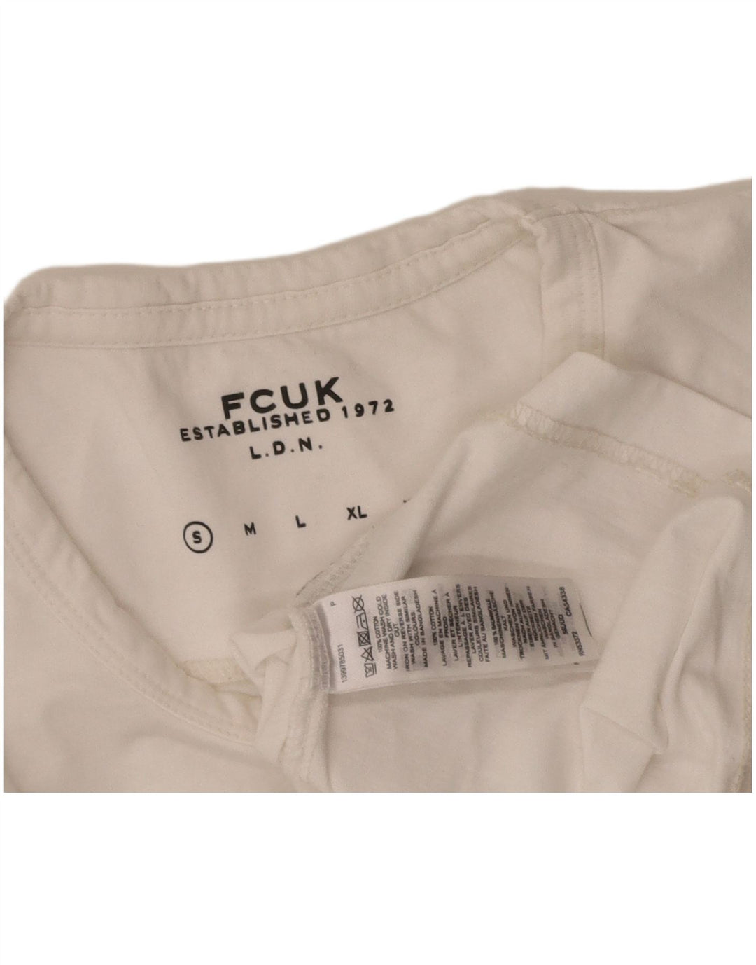 Colete masculino FCUK Top pequeno algodão branco