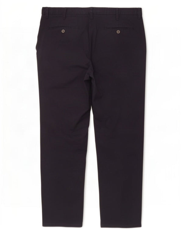 Calça casual masculina Marks & Spencer de ajuste regular W38 L29 algodão azul marinho
