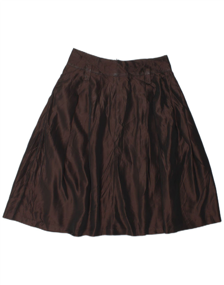 Saia feminina Zara A-Line médio W28 marrom rayon