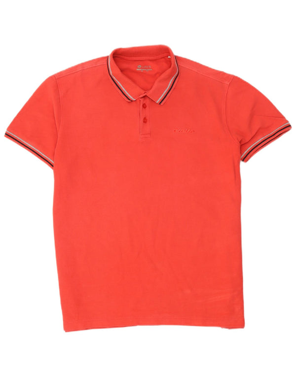 Camisa polo masculina Lotto Life 3XL de algodão listrado vermelho