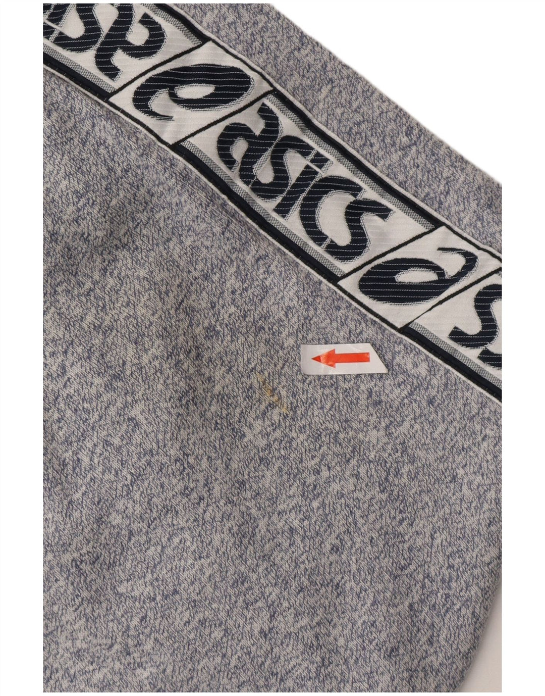 Calça de treino masculina ASICS Graphic azul marinho médio algodão manchado