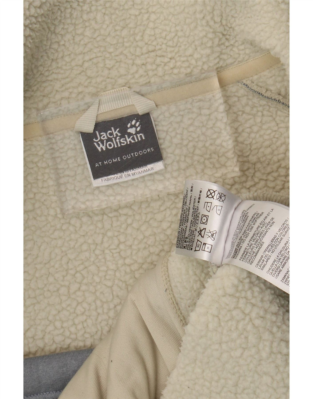 Jaqueta Sherpa feminina Jack Wolfskin Reino Unido 16 grande poliéster azul