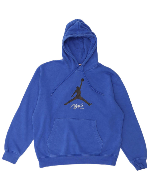 Jordan Mens Graphic Hoodie Jumper Médio Azul Algodão