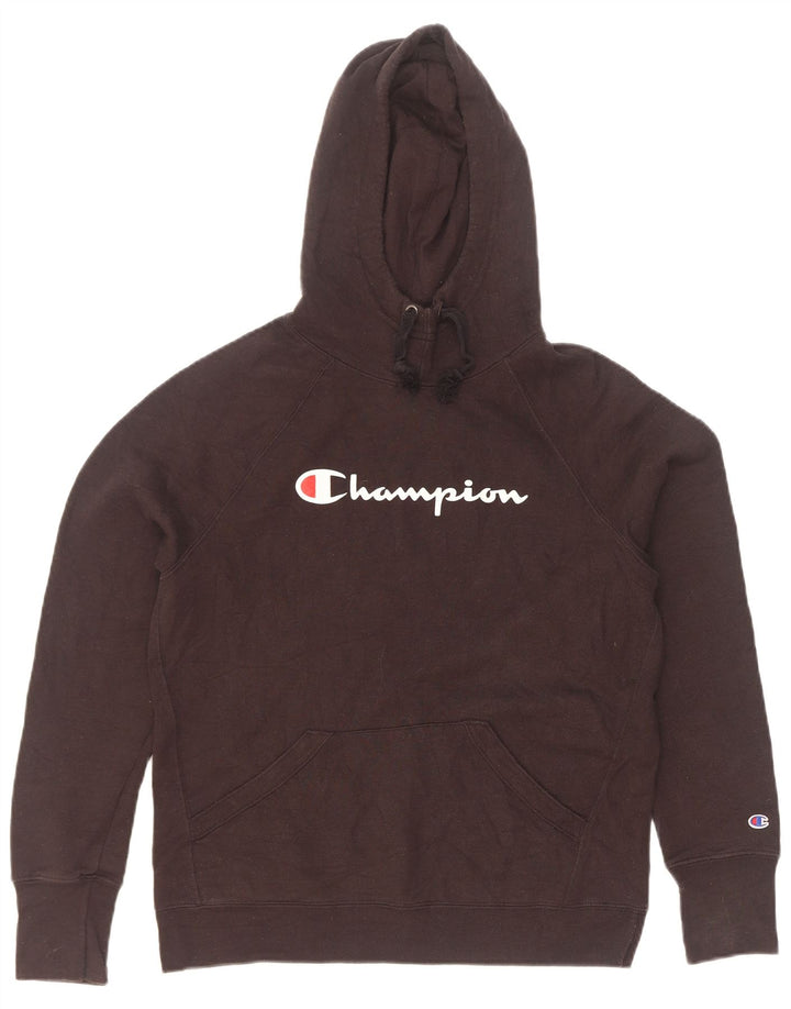 Jumper com capuz gráfico masculino Champion XS preto poliéster