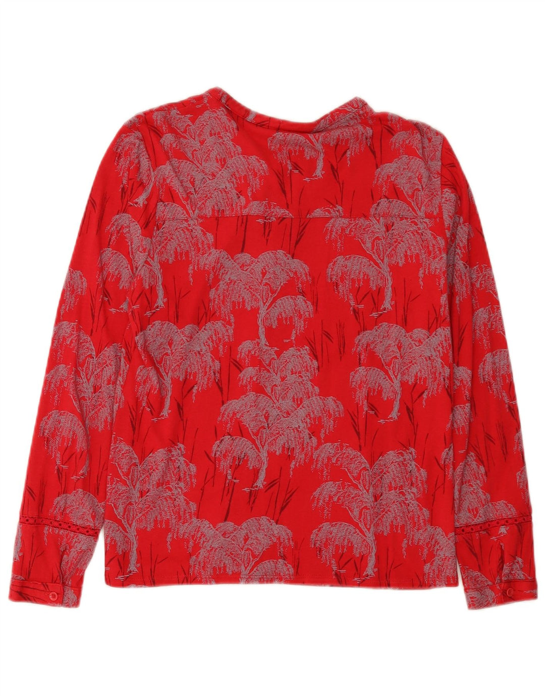Blusa Camisa Feminina White Stuff Reino Unido 8 Pequena Modal Floral Vermelho