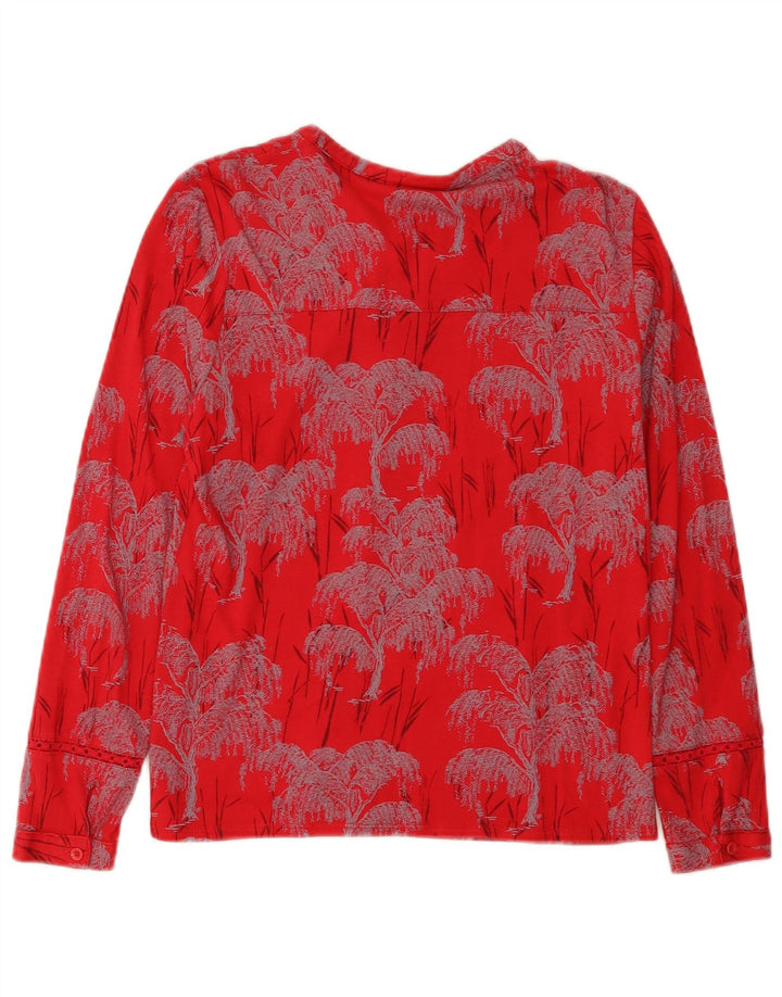 Blusa Camisa Feminina White Stuff Reino Unido 8 Pequena Modal Floral Vermelho