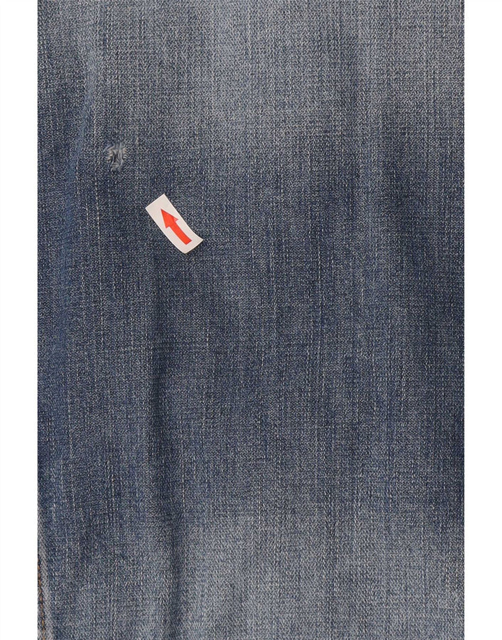 Jaqueta jeans feminina Nike UK 14 algodão azul médio