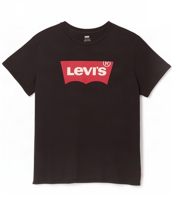 Camiseta gráfica masculina Levi's Top 3XL algodão preto