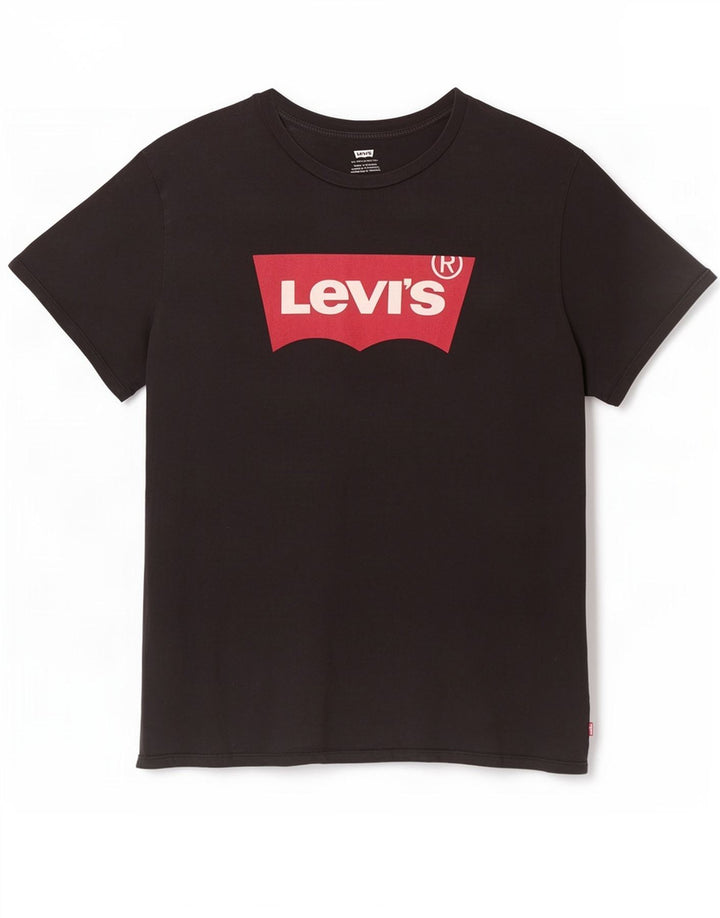 Camiseta gráfica masculina Levi's Top 3XL algodão preto