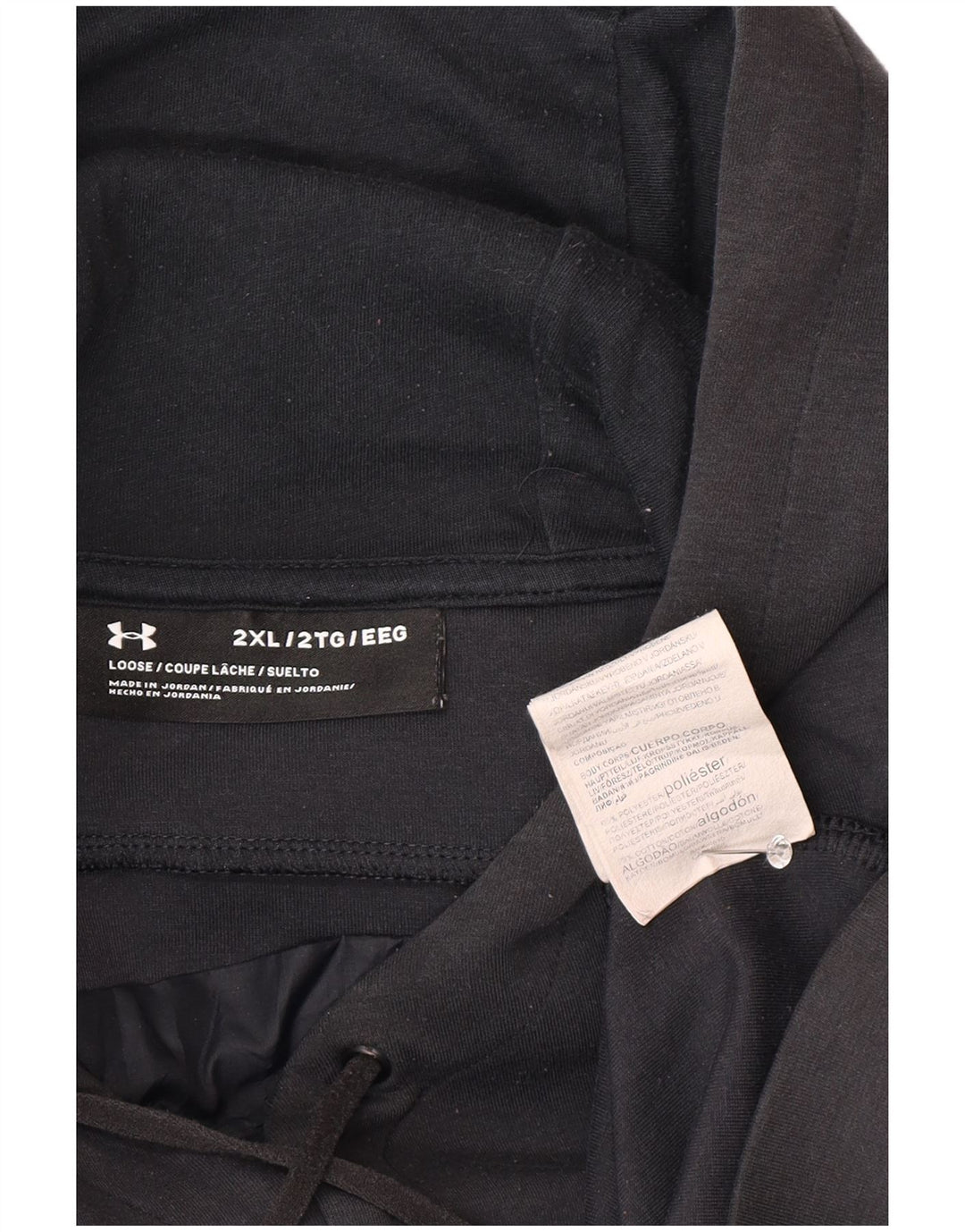 Under Armour Mens Graphic Hoodie Jumper 2XL Poliéster Preto