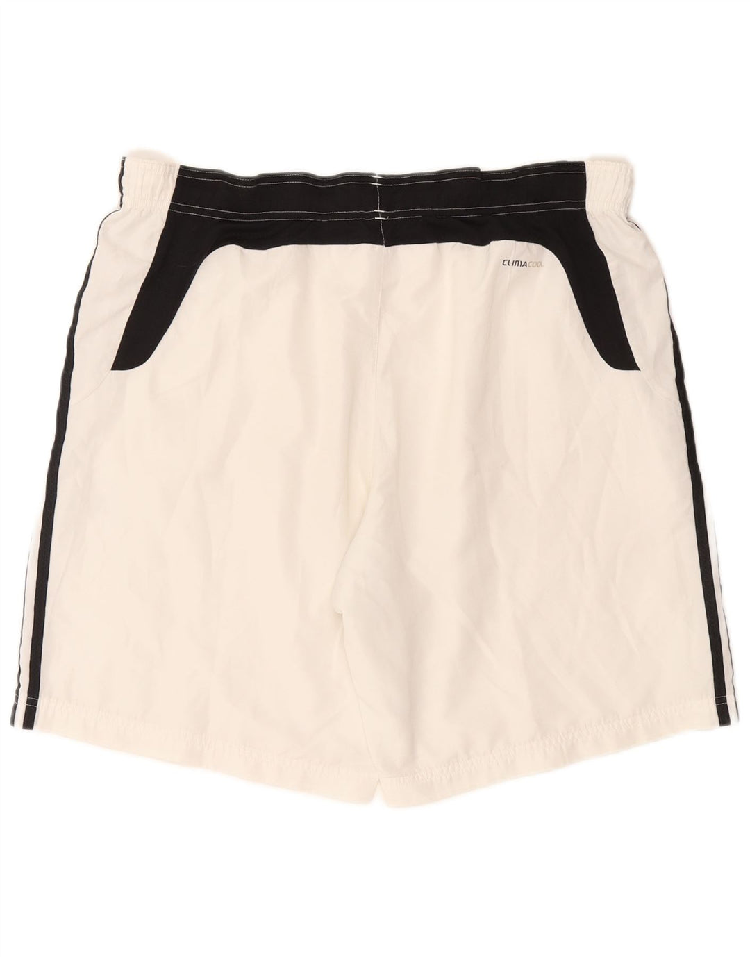 Shorts de natação masculinos Adidas Climacool grande poliéster branco colorblock