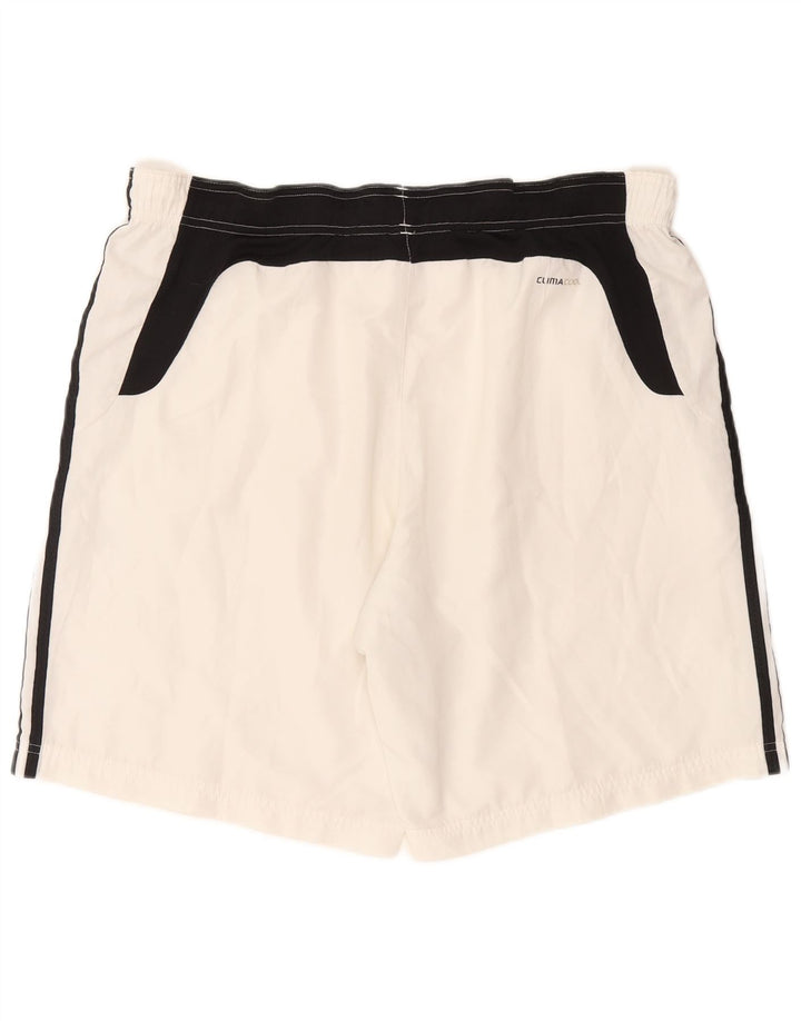 Shorts de natação masculinos Adidas Climacool grande poliéster branco colorblock