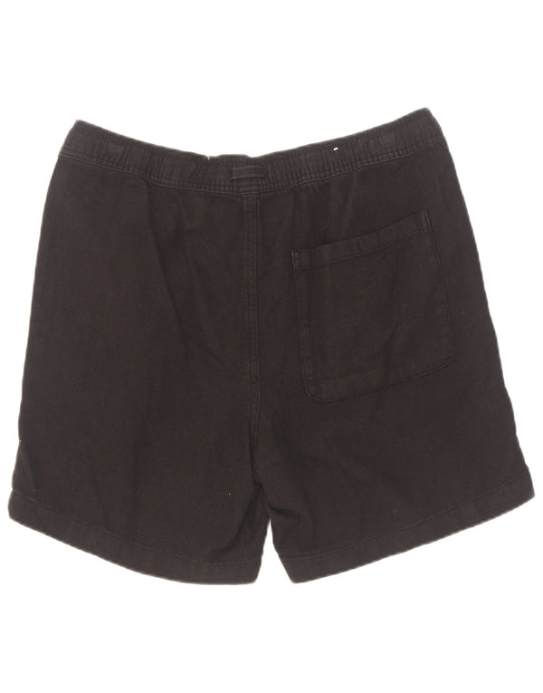 Zara Mens Sport Shorts Médio Algodão Preto