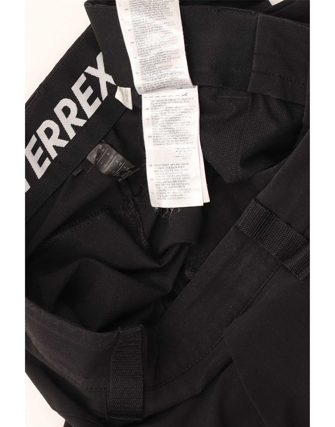Adidas Mens Terrex Hiking Cargo Calças W36 L29 Preto Poliamida