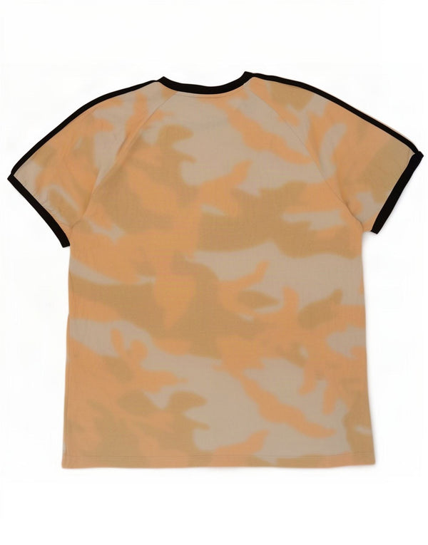 Camiseta masculina Adidas Top 2XL algodão camuflado laranja