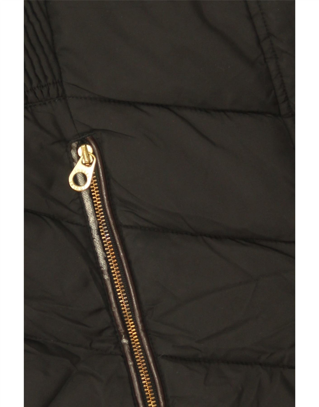 Casaco acolchoado com capuz feminino Joules UK 8 pequeno poliéster preto