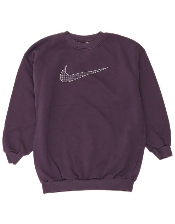 Suéter gráfico Nike Girls Graphic 12-13 anos grande algodão roxo