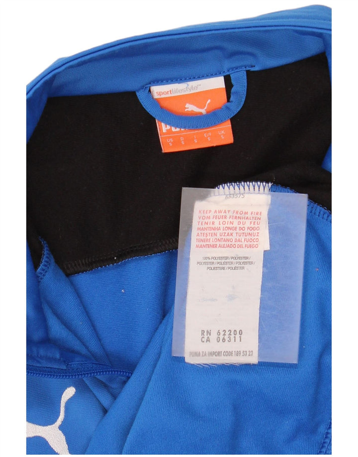 Puma Mens Tracksuit Top Jacket Pequeno Azul Colorblock Poliéster
