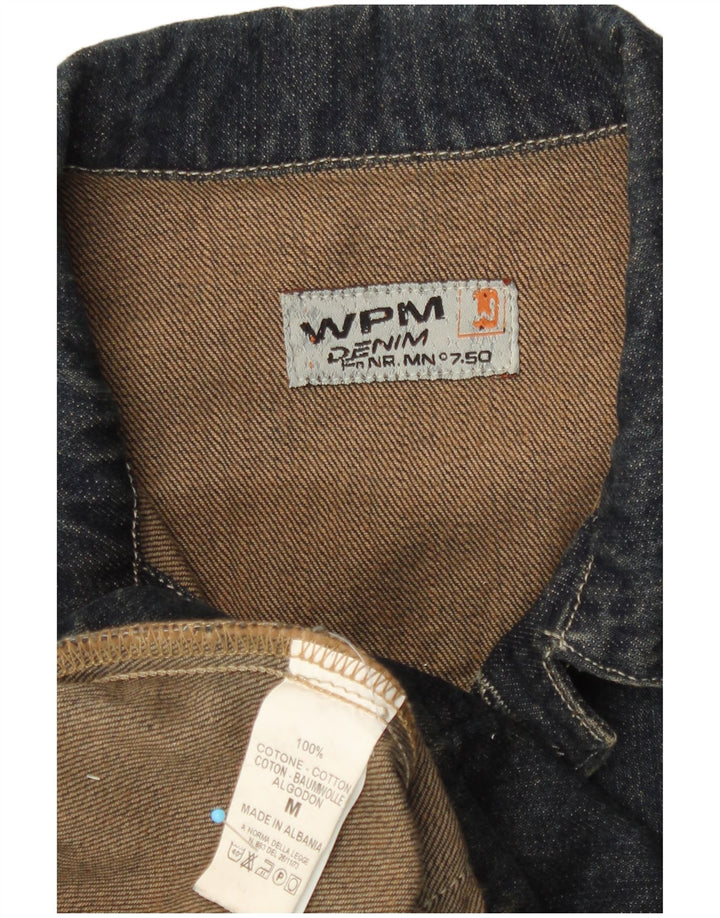 Jaqueta jeans masculina WPM Reino Unido 38 algodão azul médio