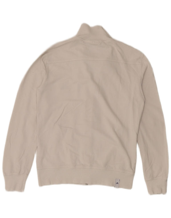 Adidas Womens Tracksuit Top Jacket UK 18 XL Branco Algodão