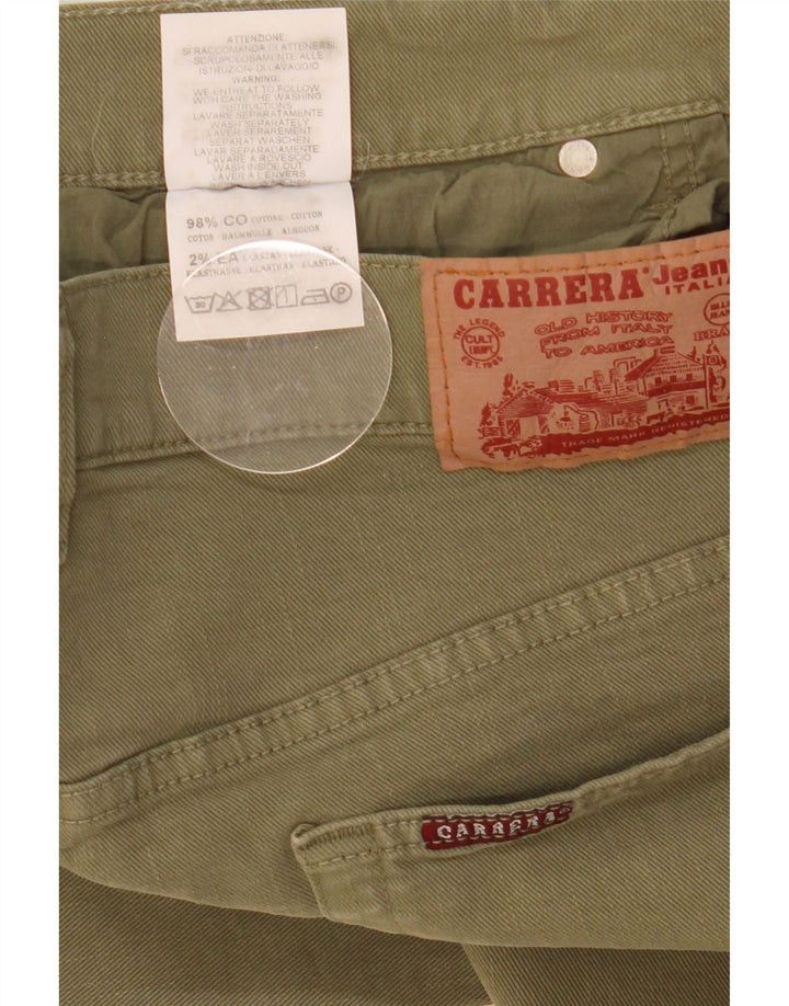 Carrera Mens Slim Jeans W34 L33 Verde Algodão