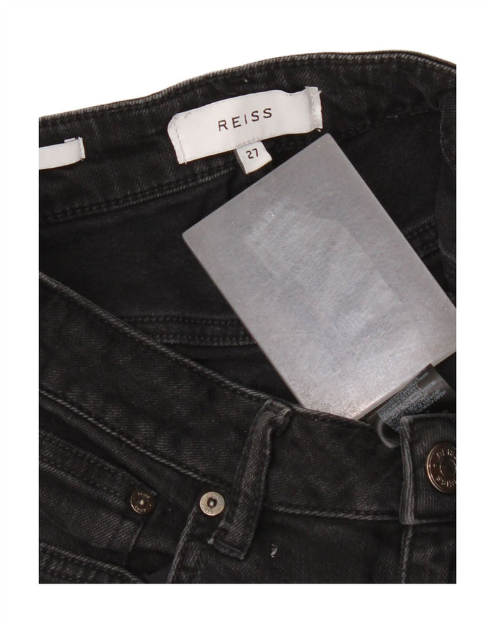 Jeans Slim Feminino Reiss W27 L26 Algodão Preto