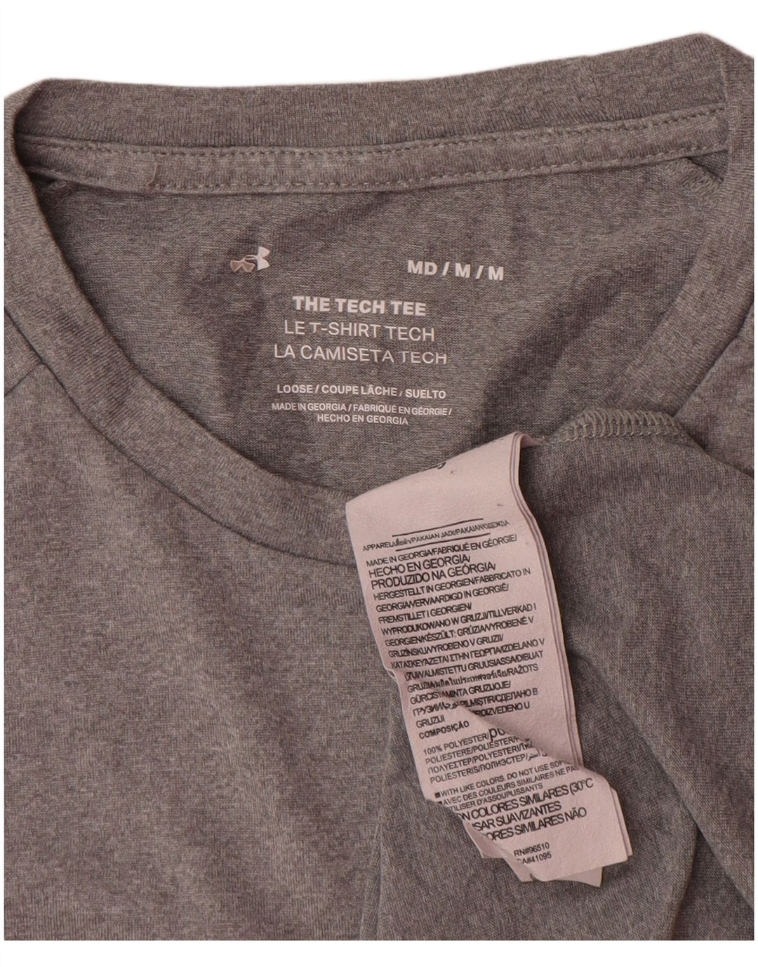Camiseta masculina Under Armour cinza médio poliéster