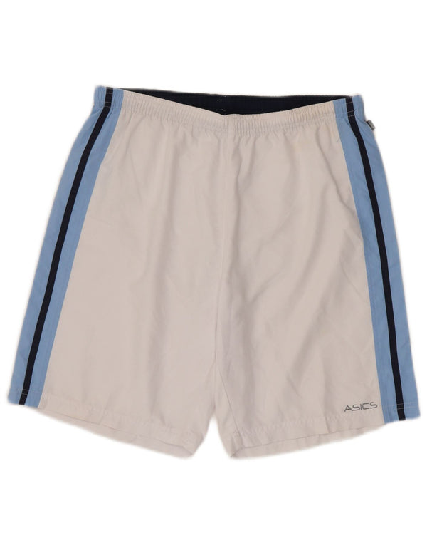 Asics Mens Sport Shorts Large  White Colourblock Polyester
