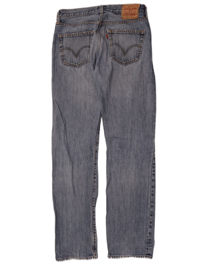 Calça Jeans Levis Masculina 501 Distressed Straight W32 L34 Azul