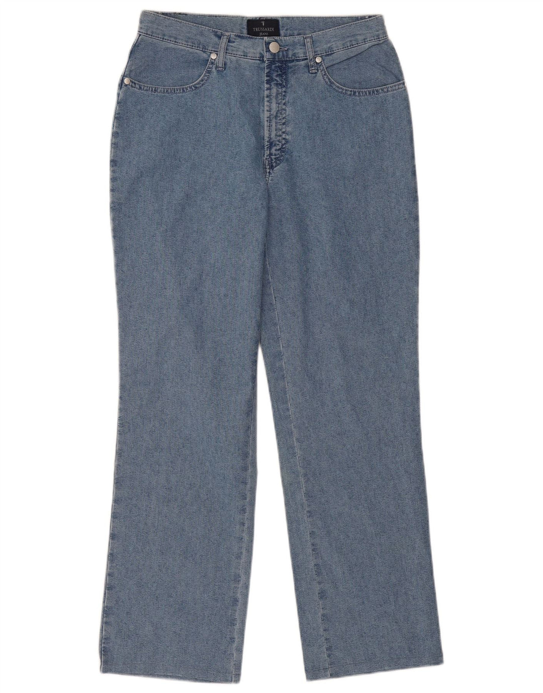 Jeans retos femininos Trussardi W32 L30 algodão azul