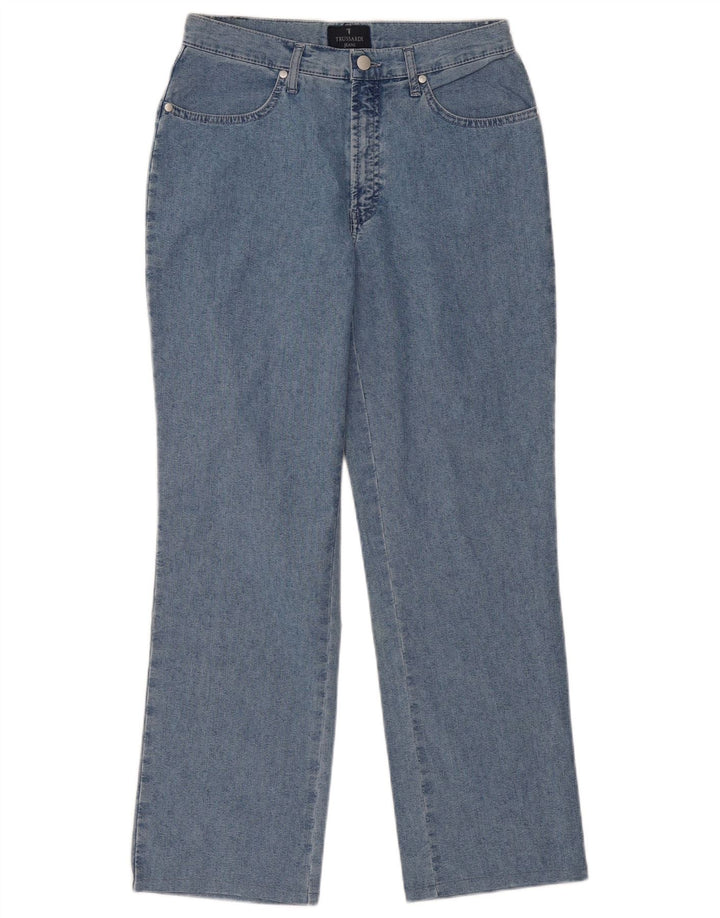 Jeans retos femininos Trussardi W32 L30 algodão azul