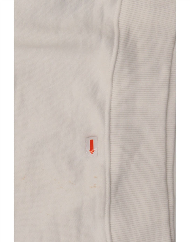 Suéter feminino TOMMY HILFIGER cropped oversized UK 6 XS branco