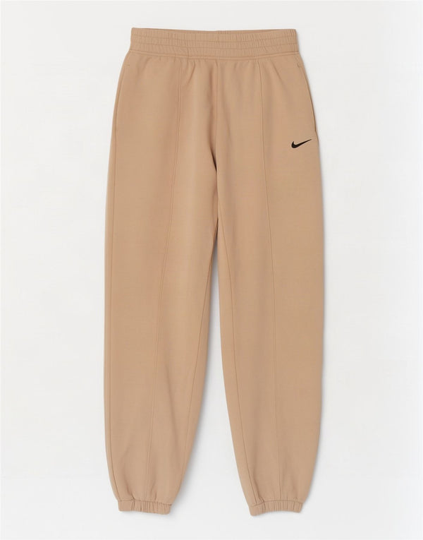 Nike Womens Loose Fit Calças de treino Joggers UK 6 XS Bege Algodão