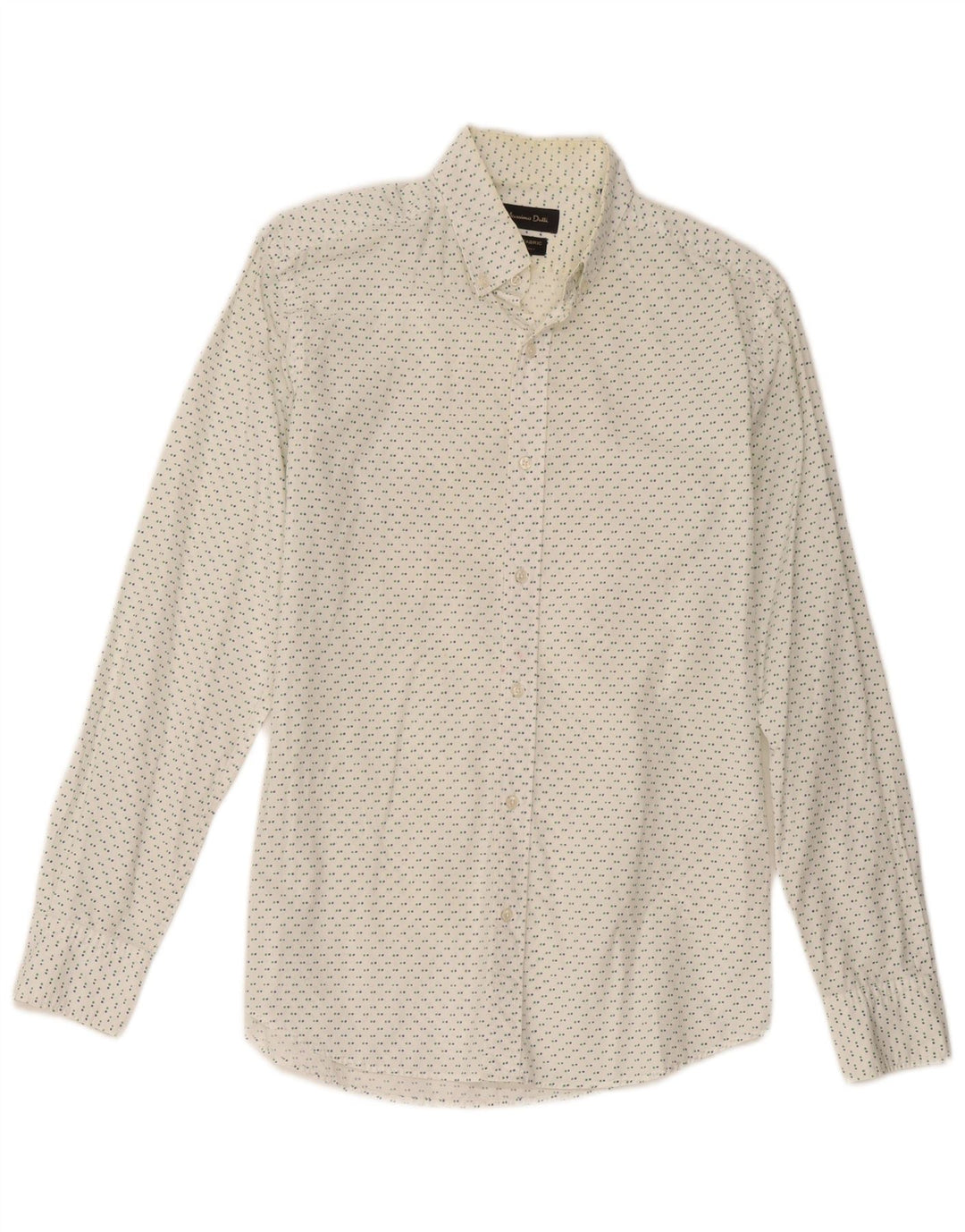 Camisa masculina Massimo Dutti pequena branca manchada