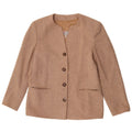 Jaqueta blazer feminina vintage com 4 botões IT 46 grande bege salpicado