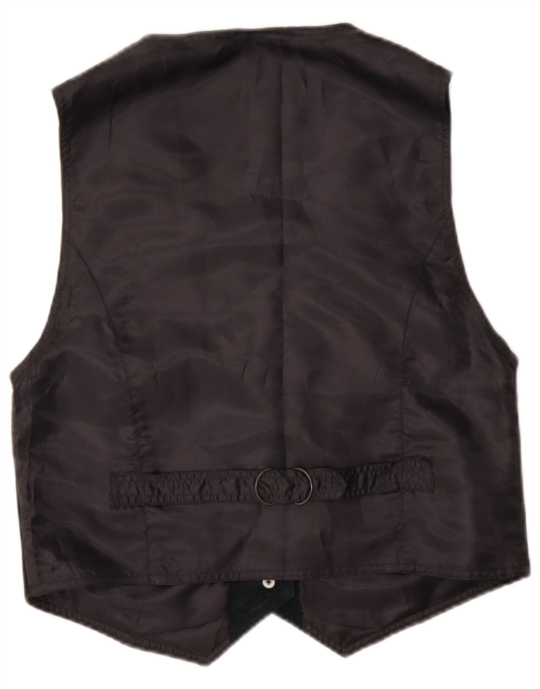 Colete de camurça vintage feminino Reino Unido 10 pequeno couro preto