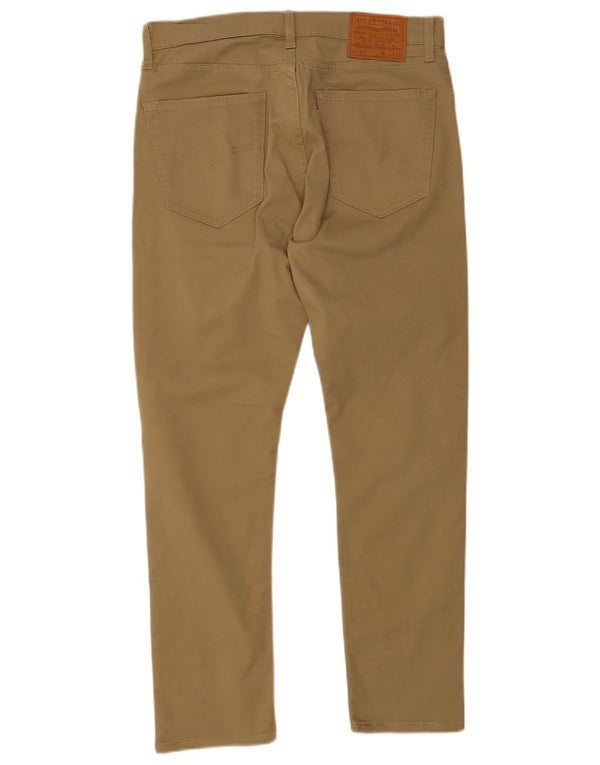 Calça casual masculina Levi's 512 Slim Tapered W32 L30 algodão bege