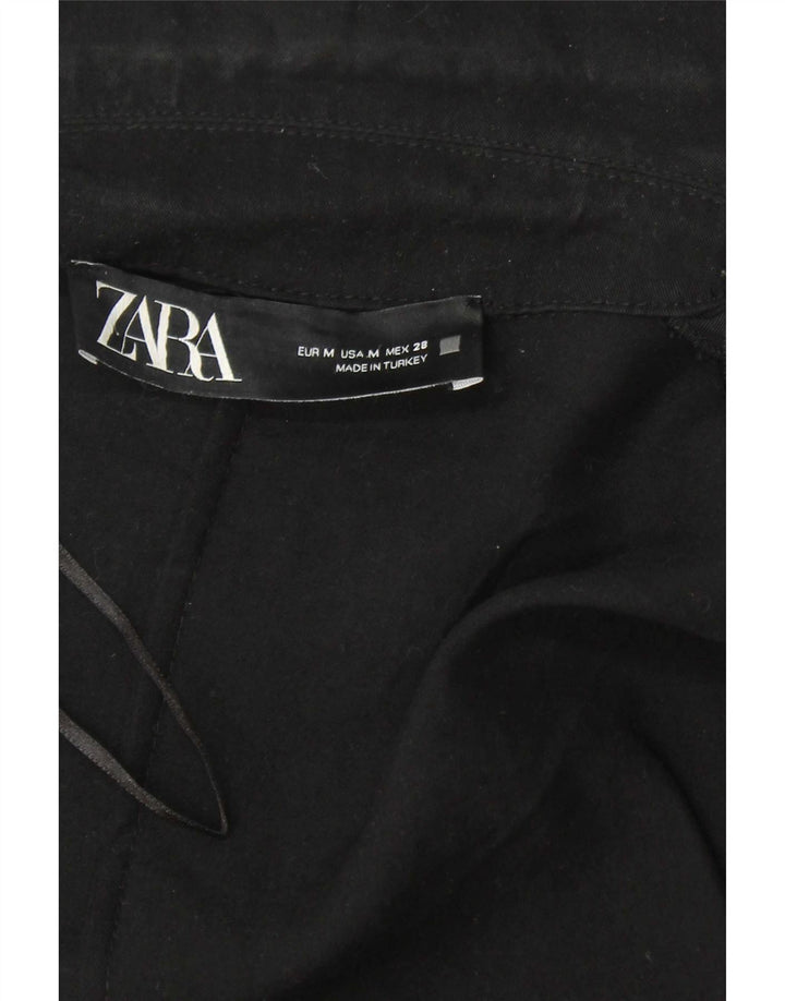 Sobretudo aberto feminino Zara UK 14 médio preto Lyocell