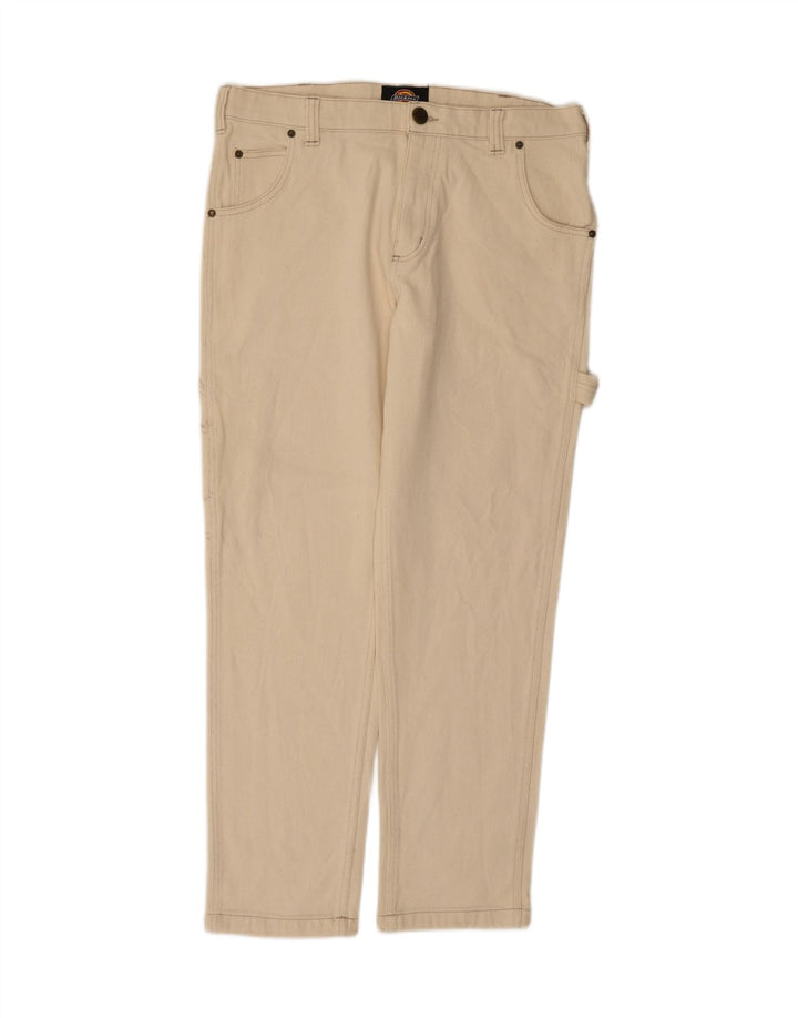 Calça cargo masculina reta DICKIES W34 L29 algodão branco
