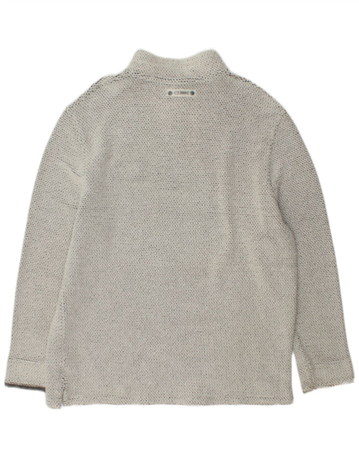 Suéter masculino Weird Fish com zíper e gola XL algodão cinza
