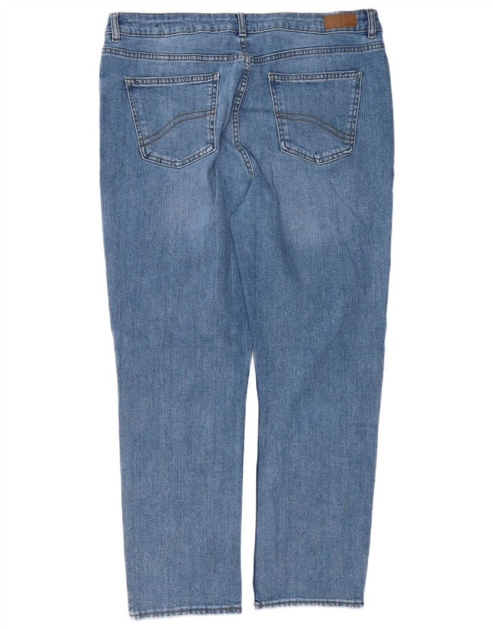 Calça jeans feminina FAT FACE Chesham Girlfriend Straight Reino Unido 16 Grande W36 L28 Azul