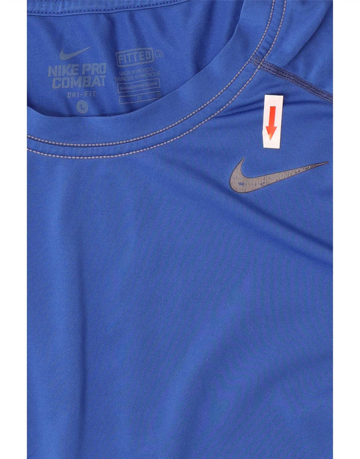 Camiseta Nike Masculina Dri Fit Top Grande Azul Poliéster