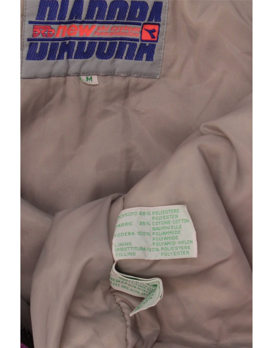 Macacão de esqui grande com capuz feminino Diadora UK 14 poliéster roxo médio