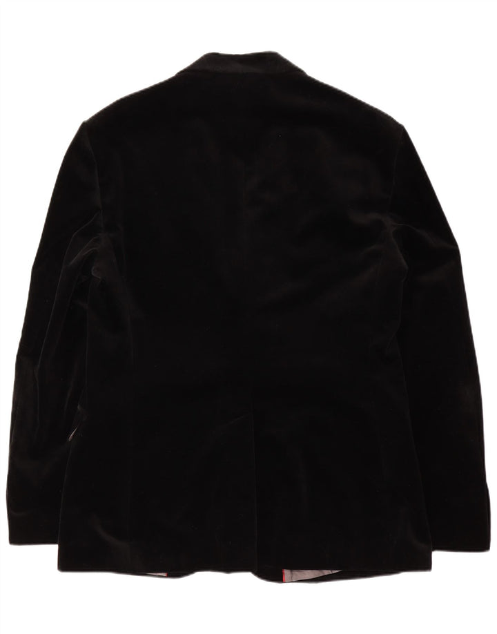 Jaqueta blazer masculina Sisley com 2 botões de veludo IT 52 XL algodão preto
