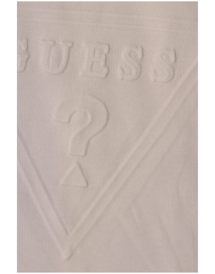 Guess Mens Graphic Moletom Jumper XL Off White Algodão