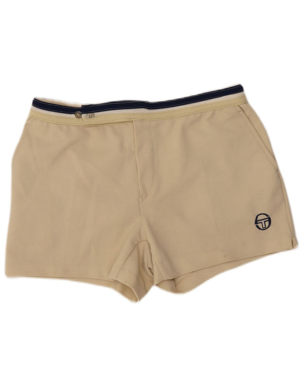 Sergio Tacchini Mens Chino Shorts EU 44 XS W30 Bege Colourblock