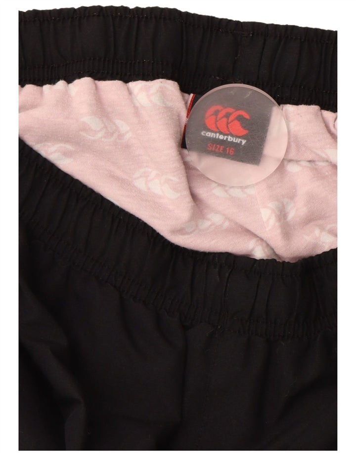 Calça de treino masculina CANTERBURY UK 16 grande poliéster preto