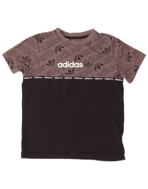 Camiseta Adidas Meninos Graphic 11-12 Anos Cinza Colorblock Algodão