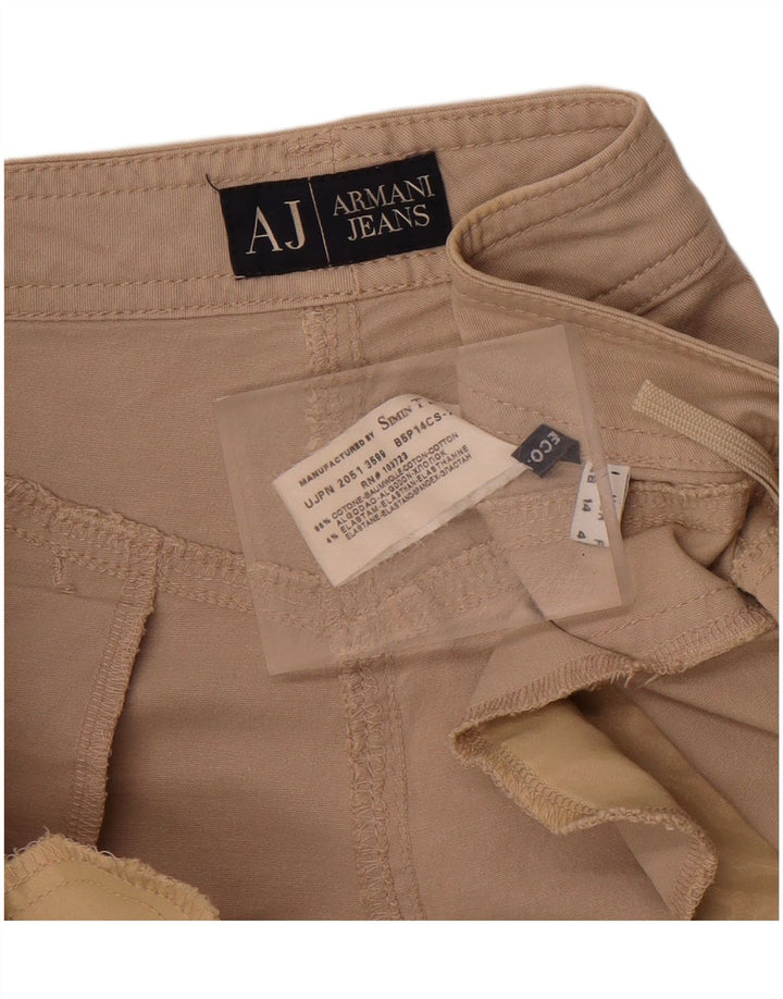 ARMANI Calça Feminina Slim Cropped IT 48 XL W36 L25 Algodão Bege