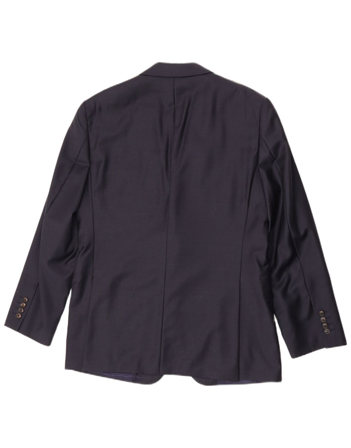 Jaqueta blazer masculina Austin Reed com 2 botões Reino Unido 42 XL lã azul marinho